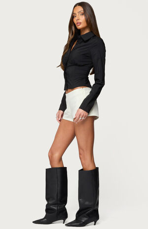 Amelie Lace Up Button Up Shirt image number 4