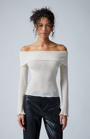 Blake Sheer Off-The-Shoulder Sweater image number 2
