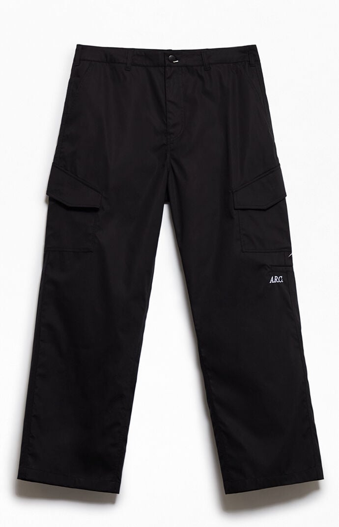 A.R.C. Black Wide Leg Cargo Pants