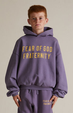 Kids Lavender Heavy Fleece Hoodie image number 2