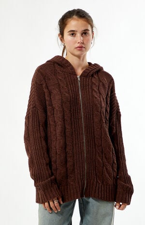 Dylan Zip Up Hooded Cardigan image number 2