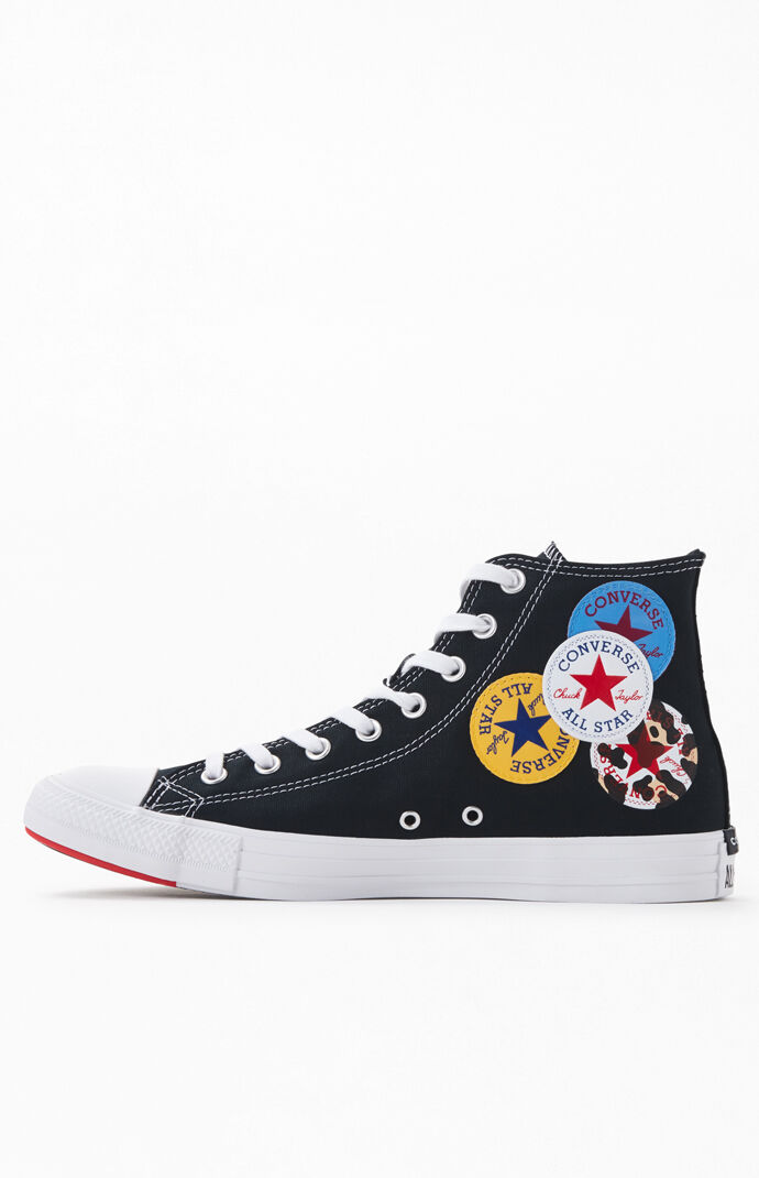 Black Chuck Taylor All Star Multi Logo High Top Shoes