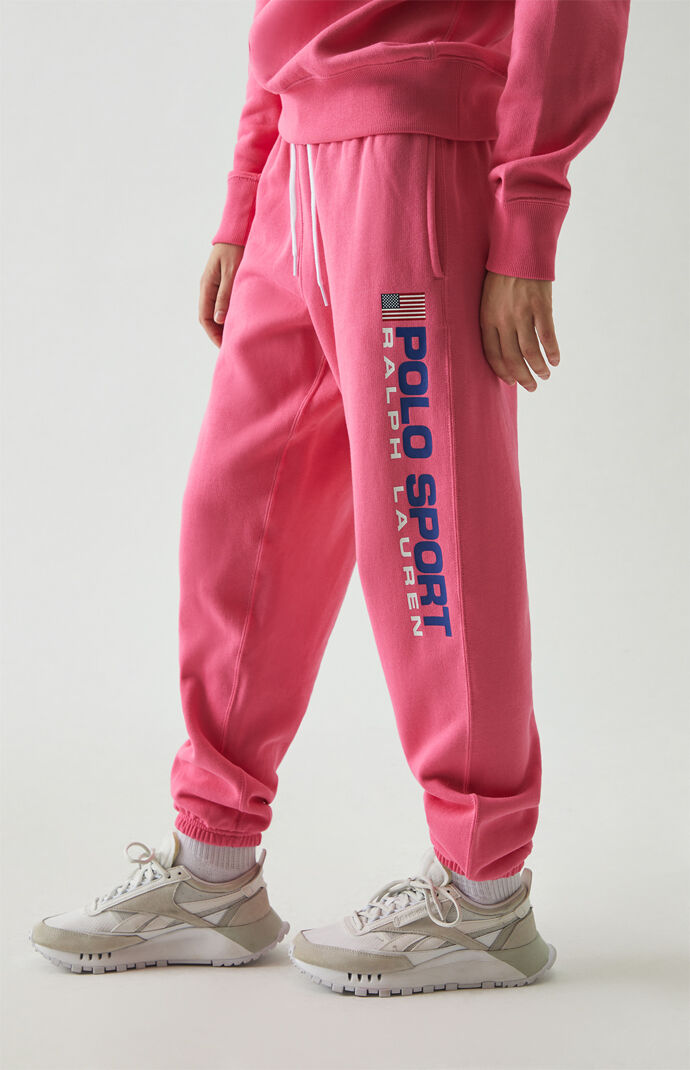 pink polo sweatpants