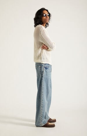 Dylan Baggy Jeans Studded Medium Blue image number 6