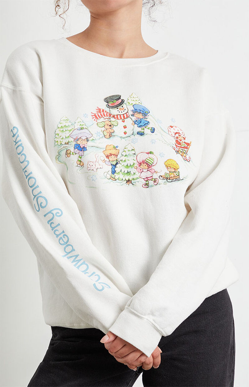 Strawberry Shortcake Ice Skating With Friends Crew Neck Sweatshirt PacSun