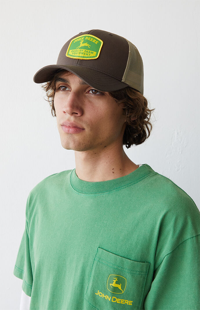 JOHN DEERE Brown Logo Snapback Trucker Hat | Pacsun