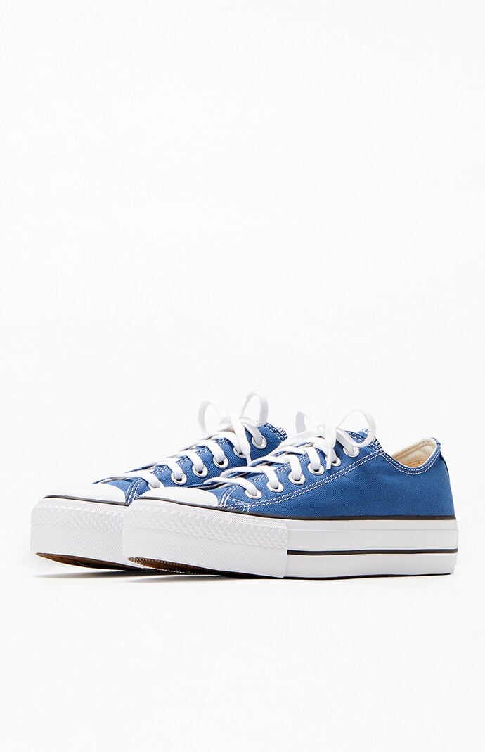Converse Women s Blue Chuck Taylor All Star Lift Low Top Sneakers PacSun