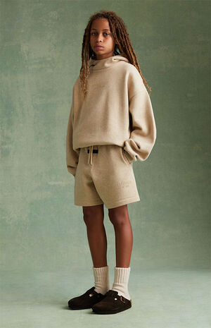 Essentials Gold Heather Sweat Shorts image number 1