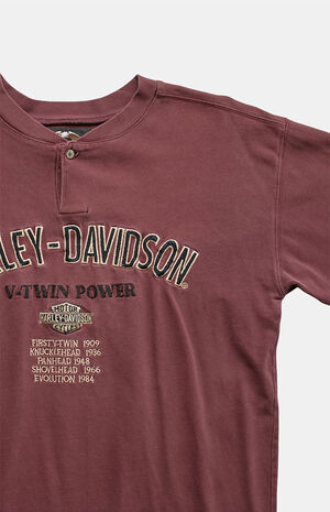 Maroon 2000s Harley Davidson Graphic T-Shirt image number 3