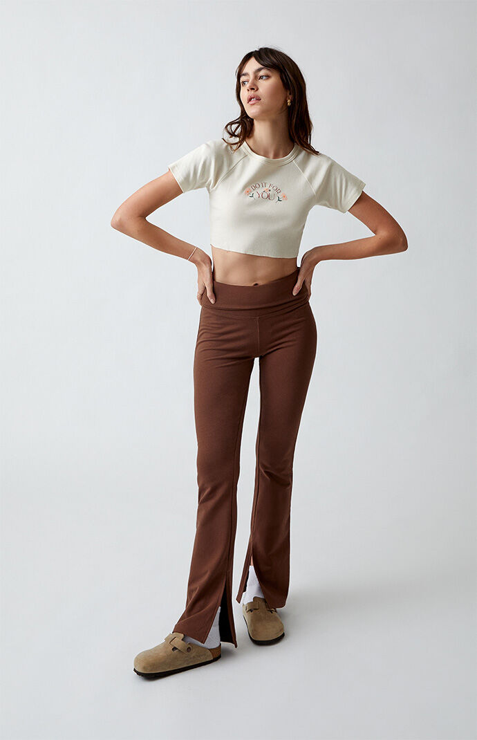 PacSun Hot Girl Fold-Over Flare Pants 