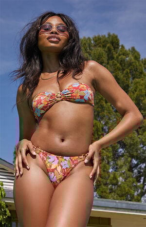 Floral Addison Ring Bandeau Bikini Top image number 2