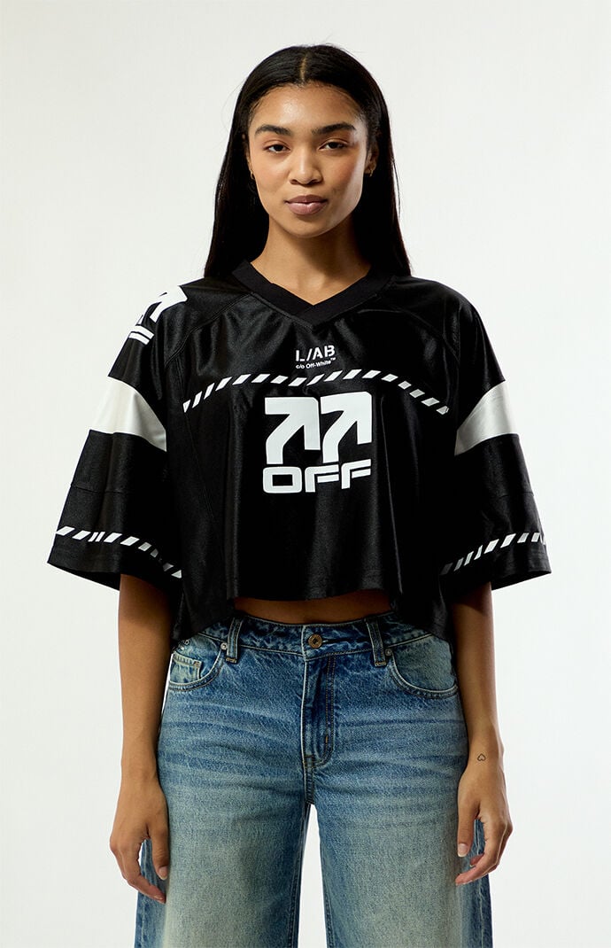 L/AB c/o Off-White Short Sleeve Cropped Jersey | Pacsun