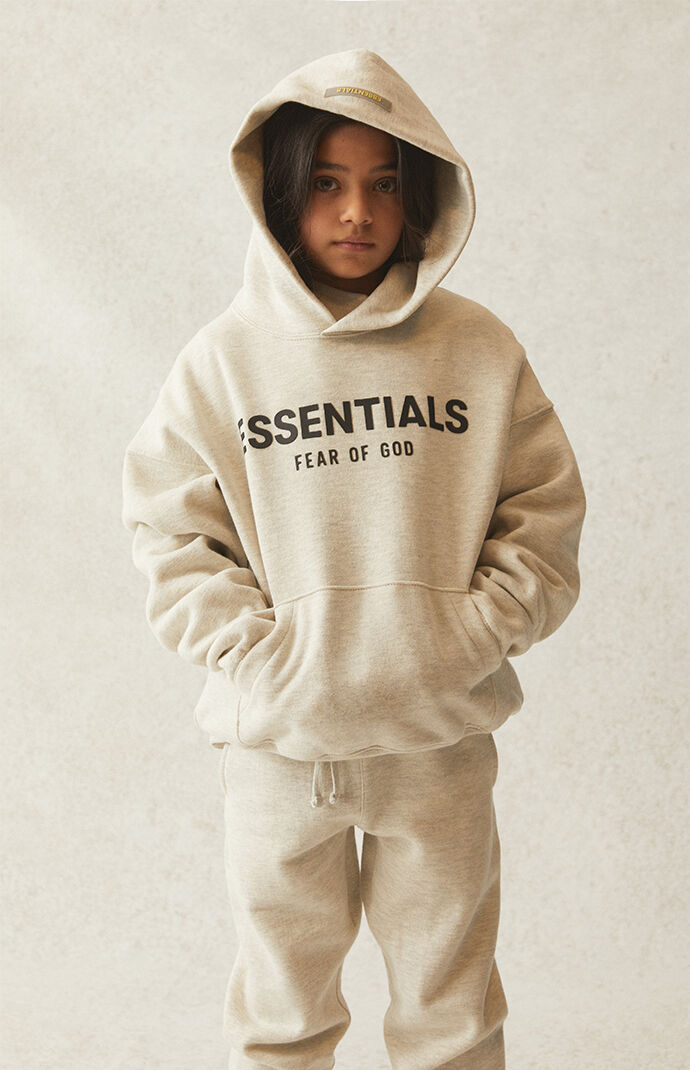 FOG Fear Of God Kids Essentials Oatmeal Hoodie PacSun