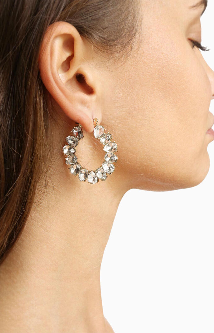 Statement Crystal Hoop Earrings