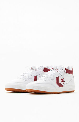 White & Burgundy Fastbreak Pro Shoes image number 2