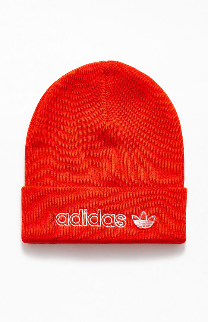 orange adidas beanie