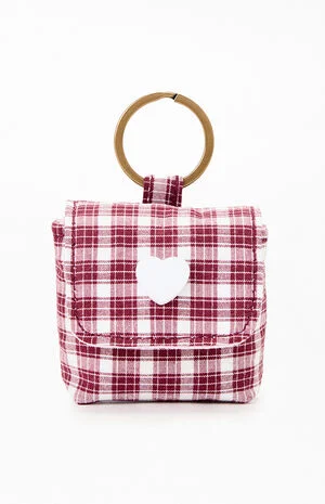 Plaid Mini Bag Keychain image number 1