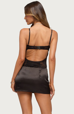 Carinna Sheer Lace Cutout Bodysuit image number 3