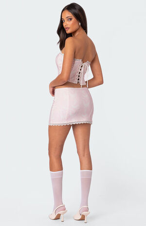 Silvie Printed Lace Up Corset image number 2
