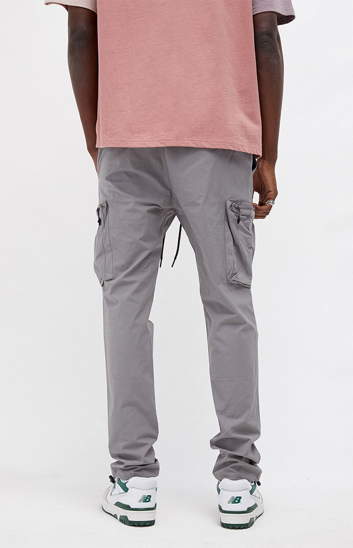Diego Brushed Nickle Nylon Cargo Pants