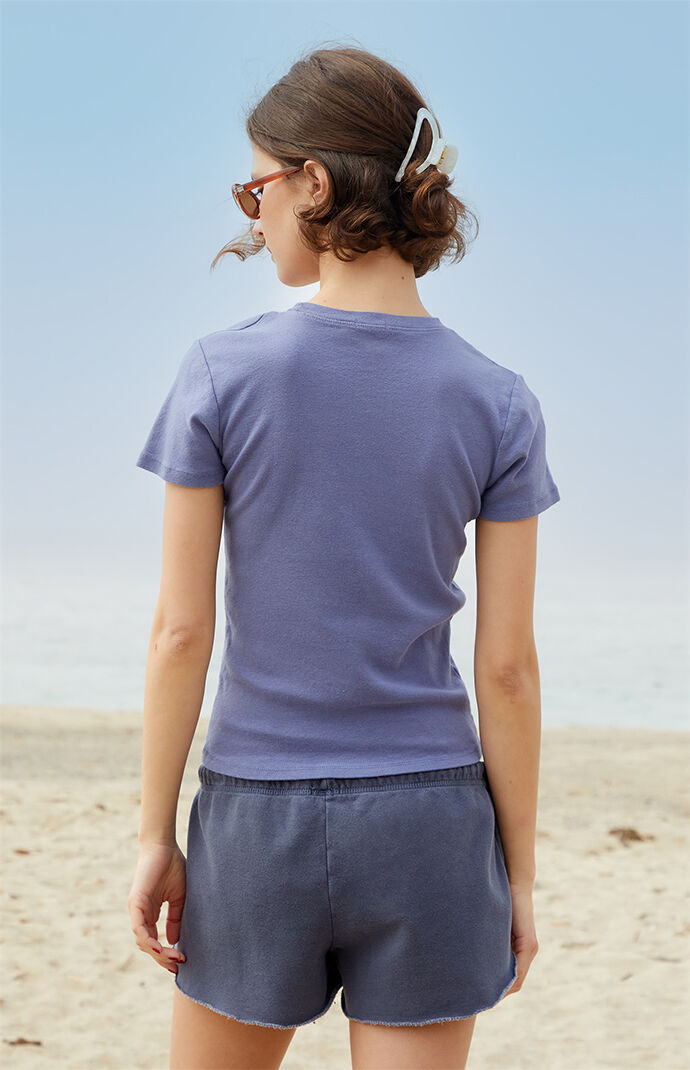 John Galt Blue Loreen Short Sleeve Top