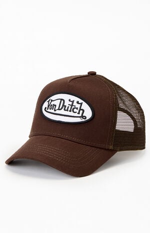 Brown Staple Trucker Hat image number 4