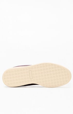 Women's Burgundy Suede Bloom Sneakers image number 4