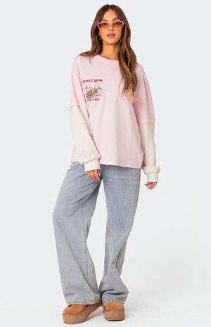 Racing Oversized Layered T-Shirt image number 5