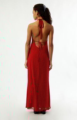 Isabel Chiffon Polka Dot Midi Dress image number 5