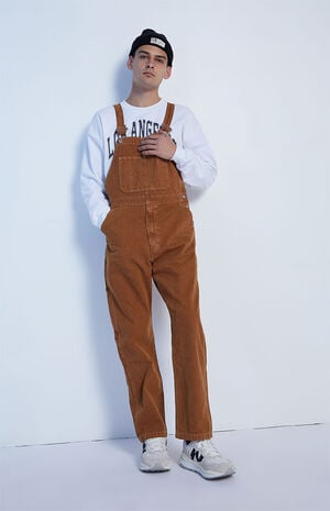 Brown Red Tab Overalls image number 4