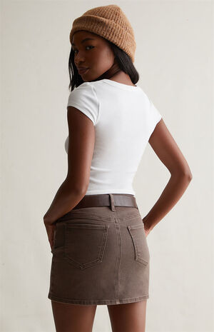Tessa Scoop Short Sleeve Crop Top image number 4