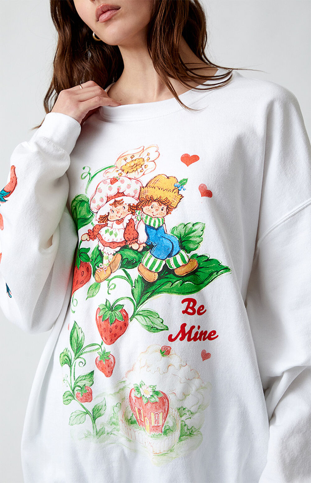 Strawberry Shortcake Be Mine Oversized Sweatshirt PacSun