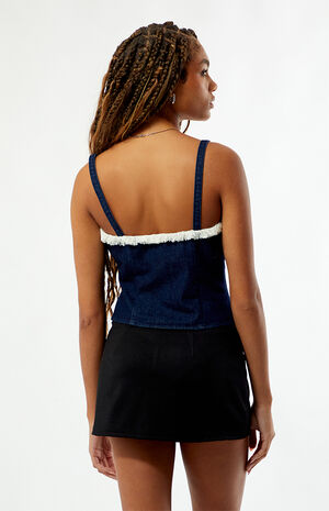 Atlas Denim Fringe Corset image number 5