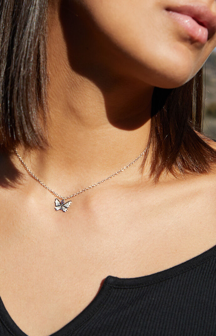 Pacsun butterfly outlet necklace