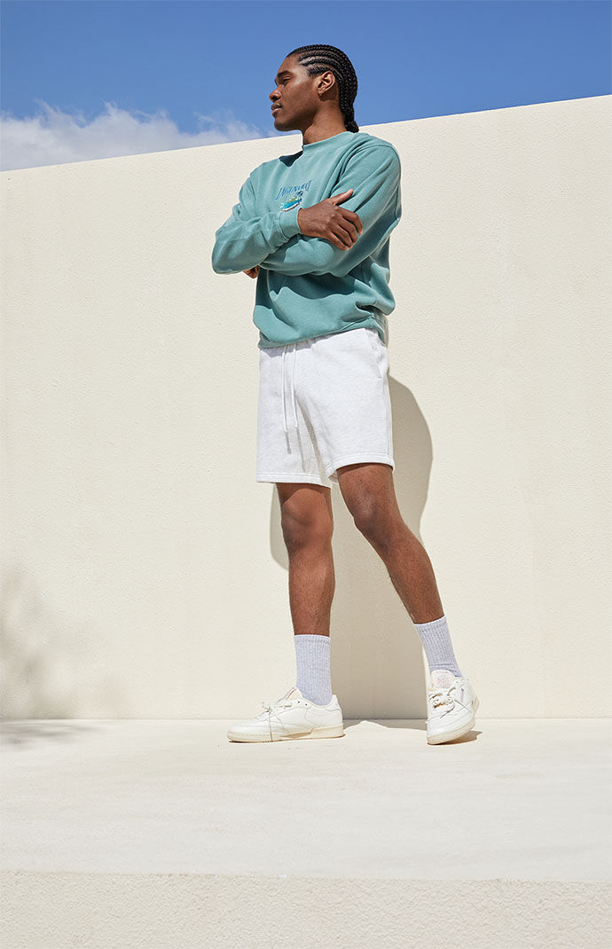 Pacsun white heather hotsell fleece volley shorts