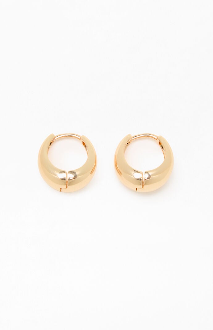 John Galt Gold Chunky Hoop Earrings