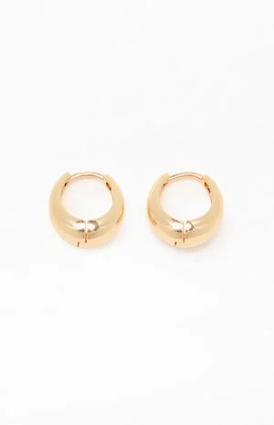 Gold Chunky Hoop Earrings image number 1
