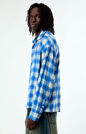 Blue Plaid Sandy Long Sleeve Shirt image number 3