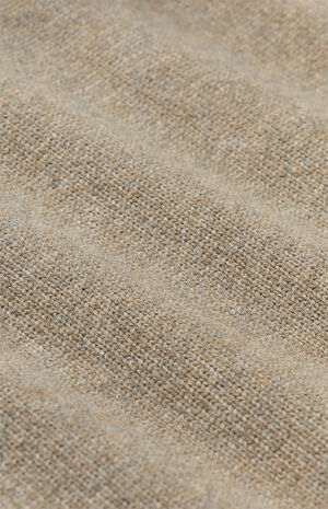 Heather Grey Sweater Knit Hoodie image number 7