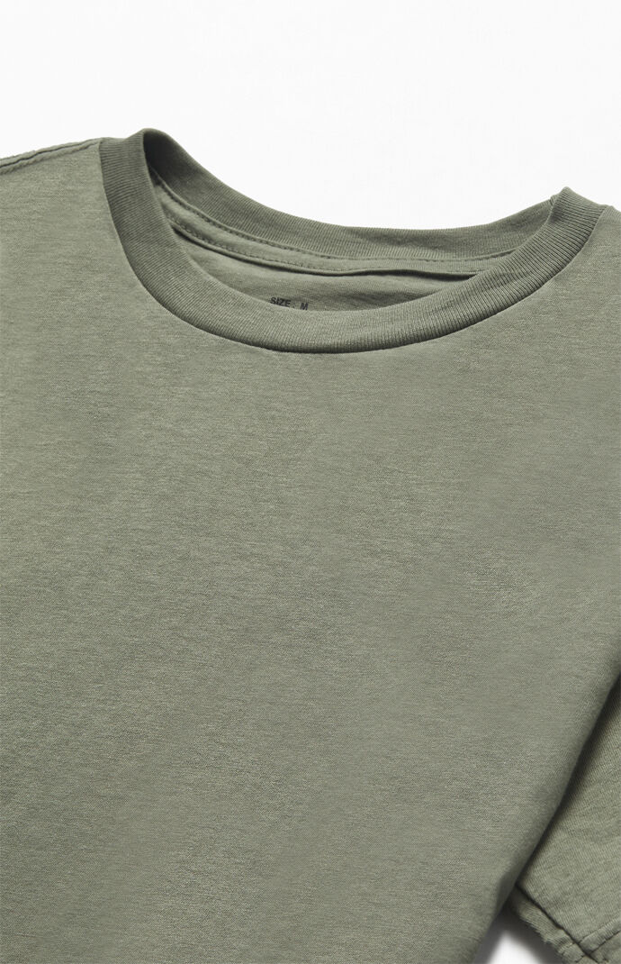 Olive Solid Color T-Shirt