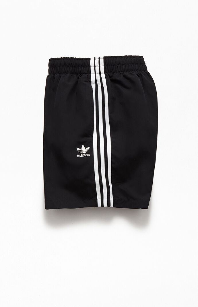 adidas 3 stripe swim trunks