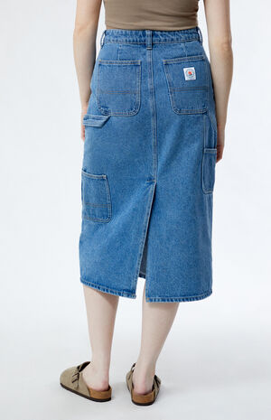 Painters Denim Midi Skirt image number 4