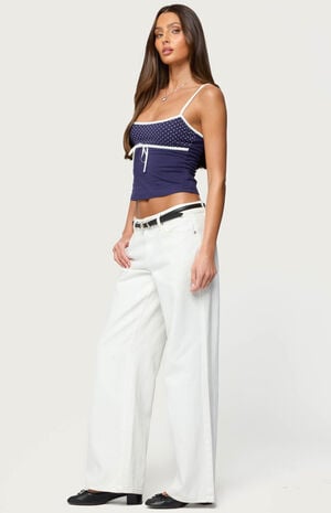 Rhoda Contrast Polka Dot Tank Top image number 4