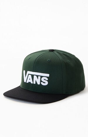 Green Kids Drop V Snapback Hat image number 4