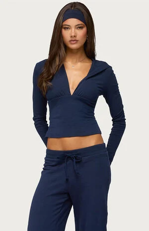 Natashah Hooded Long Sleeve Top image number 1