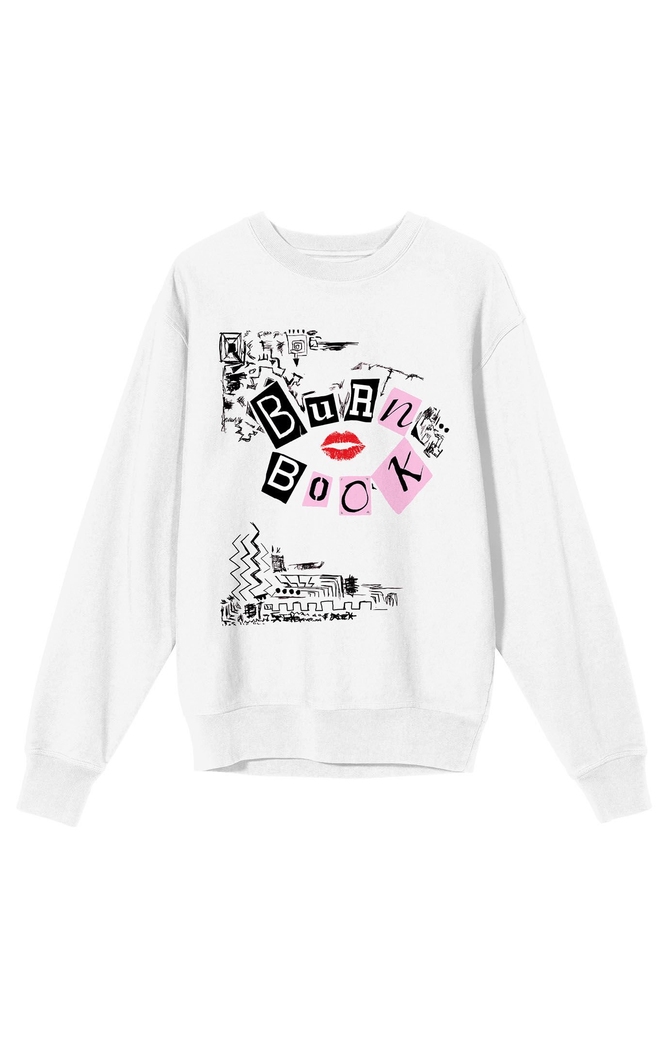 PacSun Mean Girls Burn Book Crew Neck Sweatshirt
