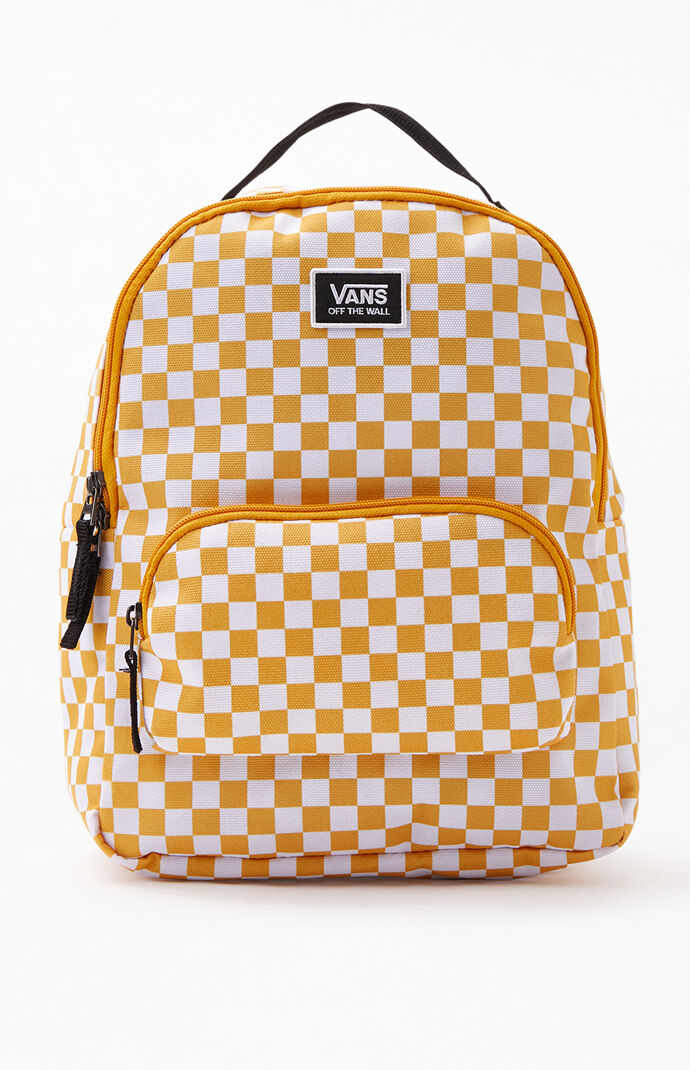 yellow vans checkered backpack