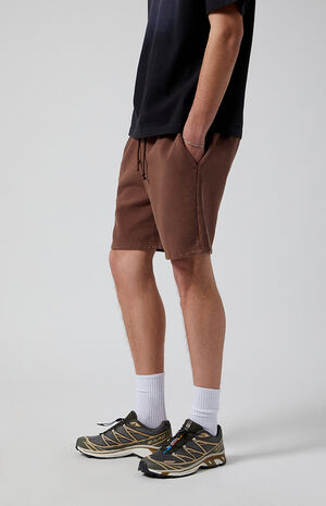 Brown Fleece Volley Sweat Shorts image number 4
