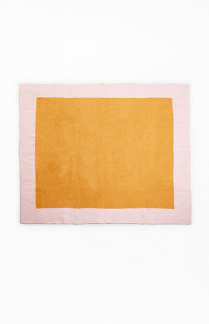 Yellow Rowan Reversible Border Throw Blanket image number 2