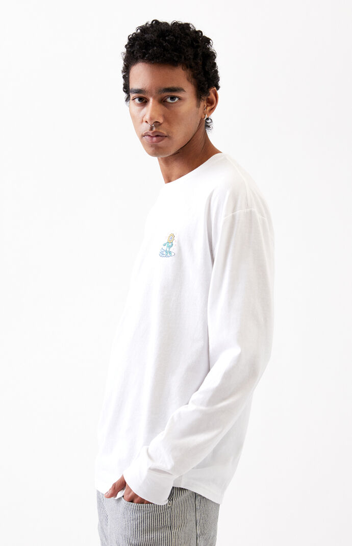 Embroidered Good Vibes Long Sleeve T-Shirt